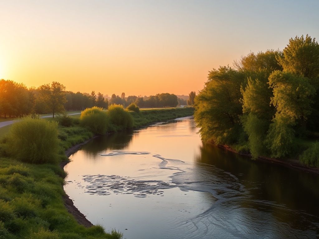 Ilustracja symbolizująca jakość powietrza w Lęborku, z naciskiem na dane GIOŚ dotyczące NO2 i O3.
