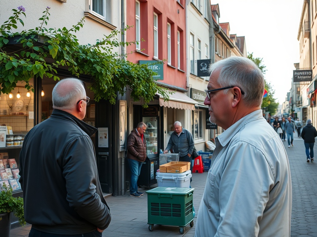 Tablica ogłoszeń w Lęborku z informacją o konsultacjach społecznych dotyczących rewitalizacji i programów miejskich