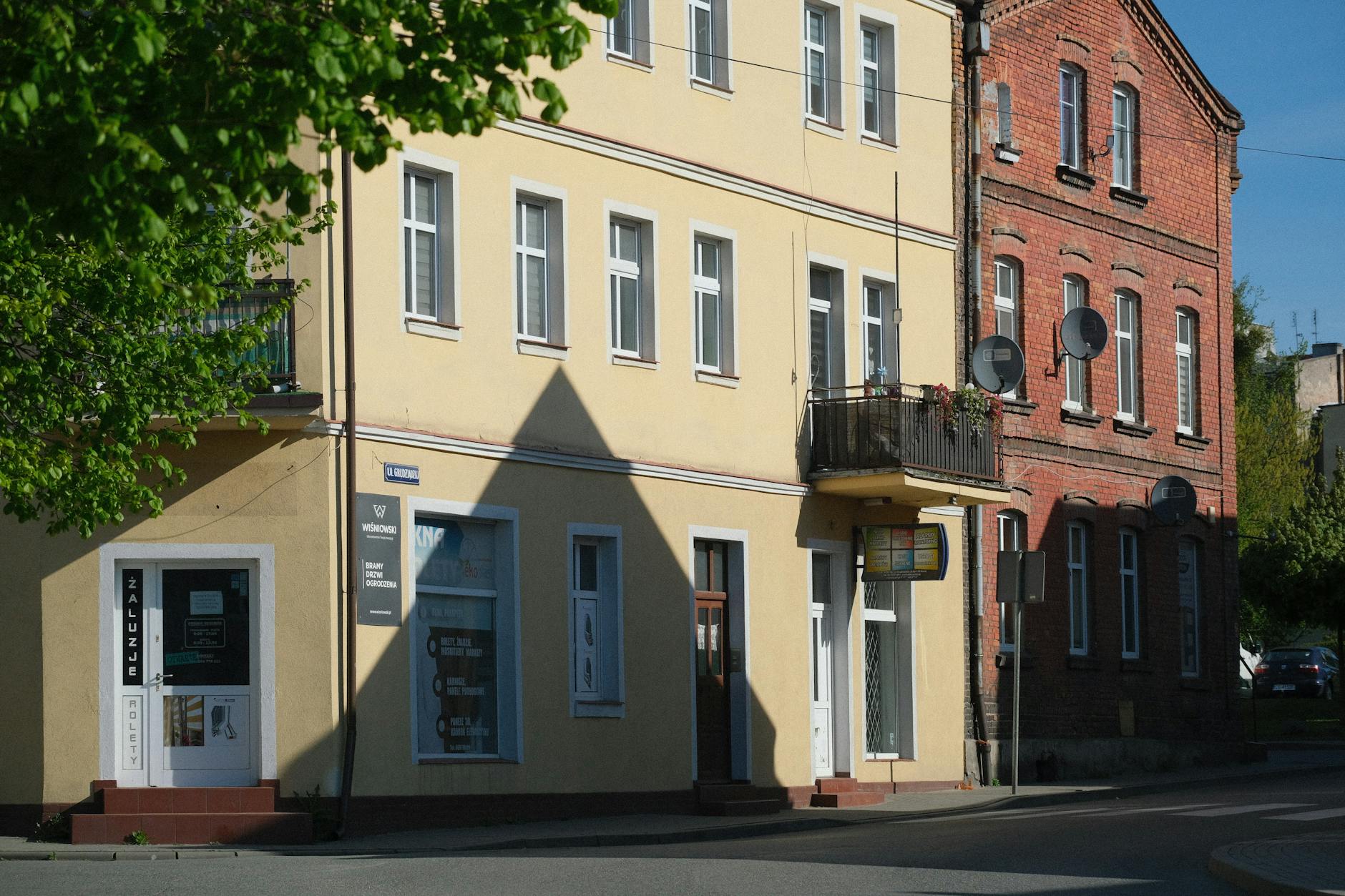 Mapa Lęborka z zaznaczonymi inwestycjami finansowanymi z Funduszy Europejskich